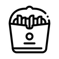 french fries icon vector outline illustration