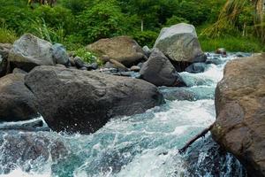 background nature, river flowing between the rocks - stock photo free