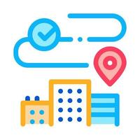 geolocation in residential buildings icon vector outline illustration