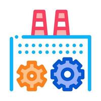 technical settings of thermal power plant icon vector outline illustration