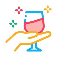 wine testing icon vector outline illustration