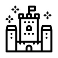 princess castle icon vector outline illustration