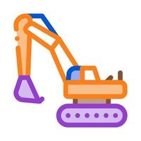 excavator icon vector outline illustration