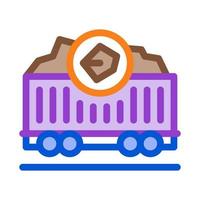 coal trolley icon vector outline illustration