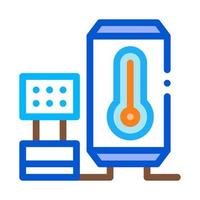 temperature control device icon vector outline illustration