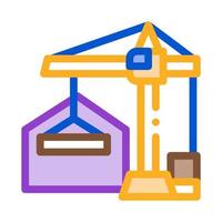 cargo crane icon vector outline illustration