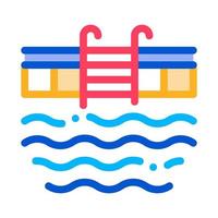 pool ladder icon vector outline illustration