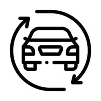 ilustración de contorno de vector de icono de intercambio de coche