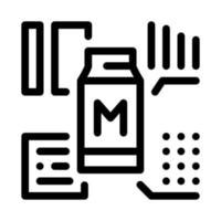 milk structure icon vector outline illustration