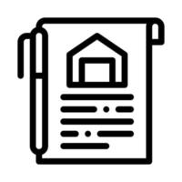 home documents icon vector outline illustration