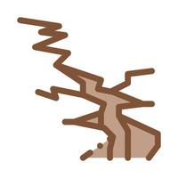 ground fault earthquakes icon vector illustration