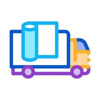 carpet cleaning truck icon vector outline illustration