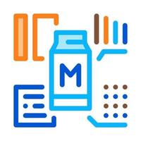 milk structure icon vector outline illustration