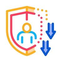 impaired immunity icon vector outline illustration