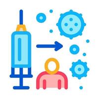 immune injection icon vector outline illustration