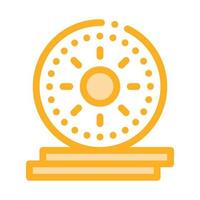 Golden Coins Icon Vector Outline Illustration