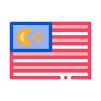 flag of malaysia icon vector outline illustration