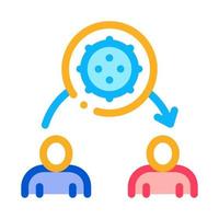 transmission of viruses to another person icon vector outline illustration