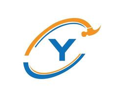 Letter Y Repair Logo. Home Construction Logo vector