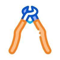 pliers icon vector outline illustration