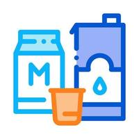 bag with milk icon vector outline illustration