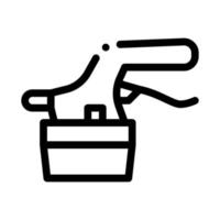 tile cutter icon vector outline illustration