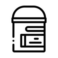 trash can icon vector outline illustration