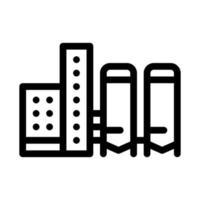 thermal towers with heat towers icon vector outline illustration