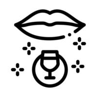 beber vino icono vector contorno ilustración