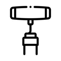 corkscrew for opening icon vector outline illustration