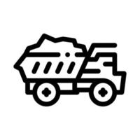 motor lorry icon vector outline illustration