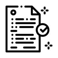 document confirmation icon vector outline illustration