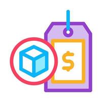 package price tag icon vector outline illustration