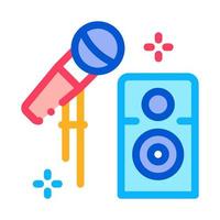 microphone and speaker equipment icon vector outline illustration