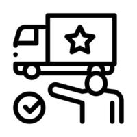 truck for movie icon vector outline illustration