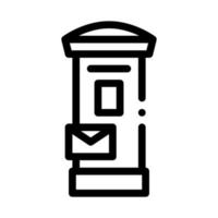 ilustración de contorno de vector de icono de máquina de correos