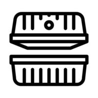 heating stove icon vector outline illustration