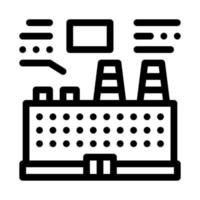 technical analysis of thermal station icon vector outline illustration