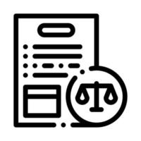 legal paper icon vector outline illustration