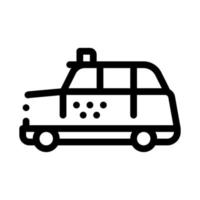 ilustración de contorno de vector de icono de taxi de autobús