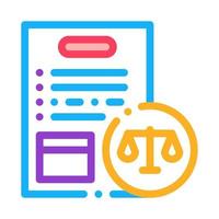 legal paper icon vector outline illustration