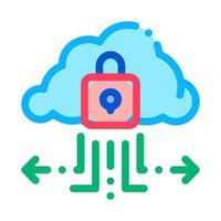 protection cloud icon vector outline illustration