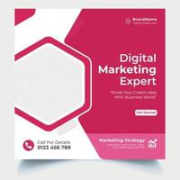 Digital Marketing Social Media Post Banner Design Template vector