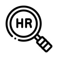 human resource research icon vector outline illustration