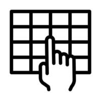 touch panel control icon vector outline illustration