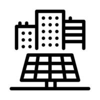 providing solar panels for residential buildings icon vector outline illustration