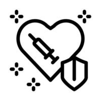 cardiac repair injection icon vector outline illustration