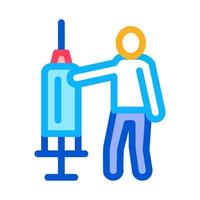 large syringe icon vector outline illustration