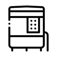closed oven with timer icon vector outline illustration