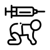 vacunas para niños icono vector ilustración de contorno
